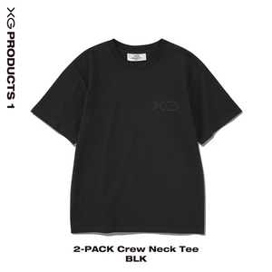 2-PACK Crew Neck Tee / BLK & WHT